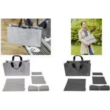 SIGEL BAB02 Desk Sharing Bag Basic L, cinzento-escuro, conjunto de 5 peças
