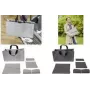 SIGEL BAB02 Desk Sharing Bag Basic L, cinzento-escuro, conjunto de 5 peças