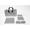 SIGEL BAB01 Desk Sharing Bag Basic L, cinzento-claro, conjunto de 5