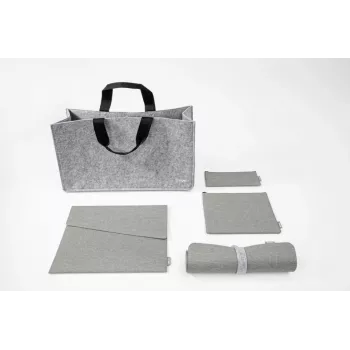 SIGEL BAB01 Desk Sharing Bag Basic L, cinzento-claro, conjunto de 5