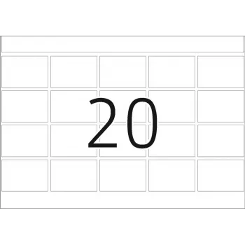 HERMA DP1 etiquetas 22x32 mm branco mate papel 5000 etiquetas (2920)