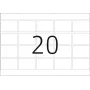 HERMA DP1 etiquetas 22x32 mm branco mate papel 5000 etiquetas (2920)