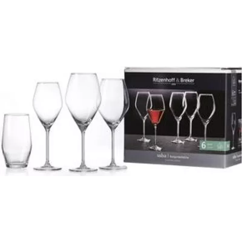 Ritzenhoff & Breker SALSA copo de vinho tinto 470 ml, transparente, apto para máquina de lavar loiça, altura 250 mm, 1 unid. 315806