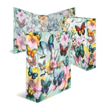 HERMA dossier A4 com motivo de borboleta 70 mm lombada, cartão resistente, multicolor 20191