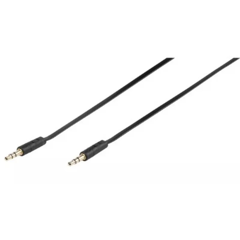 Vivanco 46/10 03FG cabo de ligação áudio 3,5 mm jack para 3,5 mm jack 0,3 m preto 46130