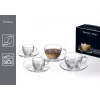 Ritzenhoff & Breker BARISTA conjunto de cappuccino, 4 peças, vidro transparente, chávenas de 220 ml, aptas para máquina de lavar loiça 822021