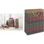 SIGEL GT044 saco de presente de Natal com recorte, pequeno, cartão kraft castanho 157 g/m², 1 unid.