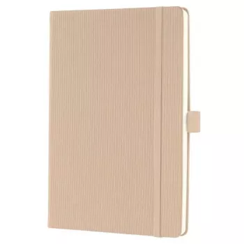 SIGEL Conceptum caderno A5 quadriculado bege capa dura com textura Softwave CO650