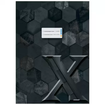 HERMA capa X para cadernos, cartão, DIN A4, preto, superfície refinada, campo de identificação, 10 unid. (20091)
