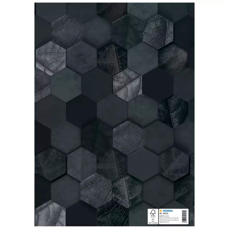HERMA capa X para cadernos, cartão, DIN A4, preto, superfície refinada, campo de identificação, 10 unid. (20091)