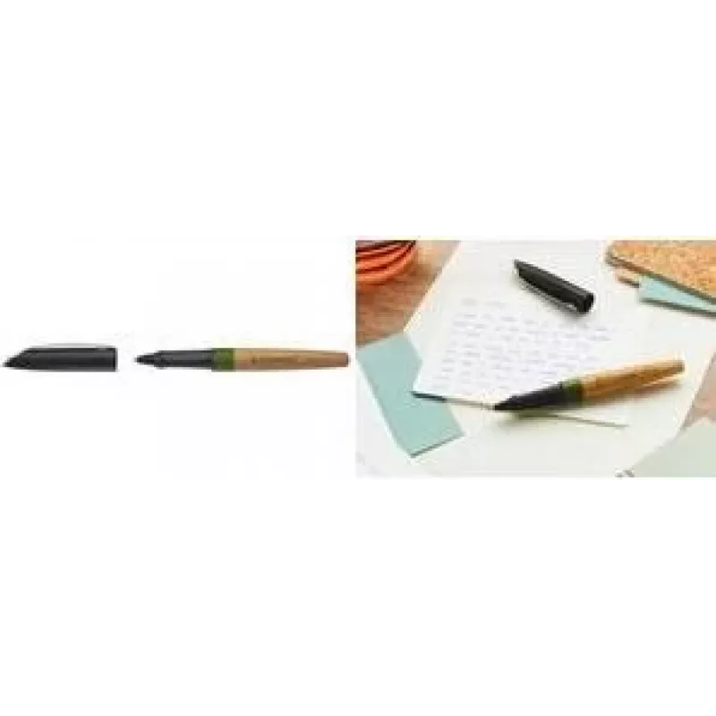 STABILO Grow esferográfica - corpo verde-musgo/carvalho, tinta azul, Soft Ball, zona de pega ergonómica em plástico, mecanismo de pressão, recarregável 6032/1-41