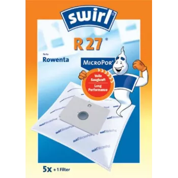 Melitta Swirl R 27 sacos para aspirador MicroPor, pack de 5 170654