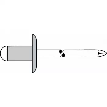 Gesipa rebite cego Al/aço 5x25mm cabeça grande K14 faixa de aperto 15,0-20,0mm (pack de 250) 1454126