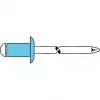 GESIPA rebite cego aço inoxidável A2 3x6 mm cabeça abaulado larga faixa de aperto 1-3 mm (6330134)