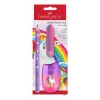 Faber-Castell Einhorn conjunto de escrita Jumbo, violeta, 3 peças, mina 3 mm, forma triangular ergonómica 111528