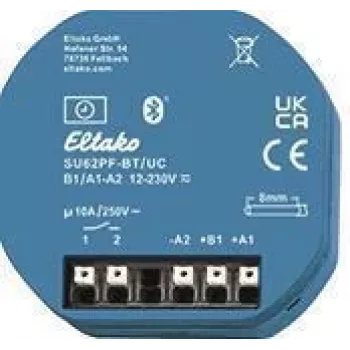 Temporizador de 1 canal Eltako com contacto livre de potencial SU62PF-BT/UC, Bluetooth, 16A 30062006
