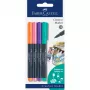 Conjunto de marcadores Faber-Castell Creative com 4 unidades, tinta à base de água, inodora, resistente ao borrar, várias cores 160704