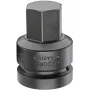 Chave de caixa de impacto sextavada GEDORE 1 polegada encaixe 27 mm, 60 mm de comprimento, fosfatada 1956582