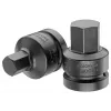 Chave de caixa de impacto sextavada GEDORE 1 polegada encaixe 27 mm, 60 mm de comprimento, fosfatada 1956582
