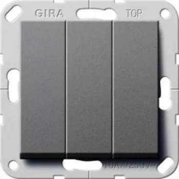 Interruptor de tecla GIRA 283228 System 55 2 polos 10AX 250V antracite