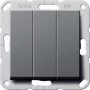 Interruptor de tecla GIRA 283228 System 55 2 polos 10AX 250V antracite
