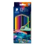 Lápis de cor hexagonais STAEDTLER Edition 1, caixa de cartão de 12 peças, tons escuros, mina de 3,0 mm 175C12E2-1