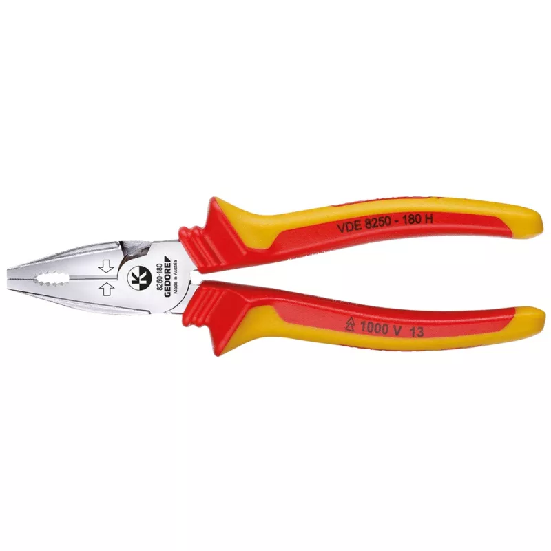 Alicate universal de força GEDORE VDE com isolamento envolvente 180 mm (1550950)
