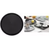 Esmeyer OHIO tabuleiro de servir redondo, plástico preto, superfície antiderrapante emborrachada, 35 cm 307-016
