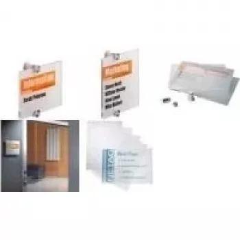 DURABLE CRYSTAL SIGN A3 películas de substituição para placas de porta, 10 folhas, transparente 483619