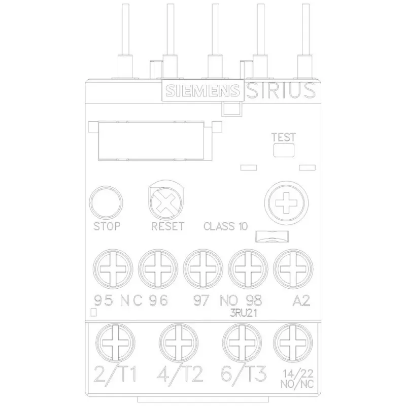 SIEMENS SIRIUS 3RU21 proteção térmica de sobrecarga 1,8-2,5A S00 terminais de parafuso 3RU21161CB0