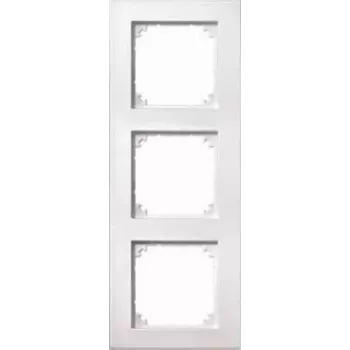 Merten System M Moldura de cobertura tripla, branco ativo brilhante, encastrar 488319