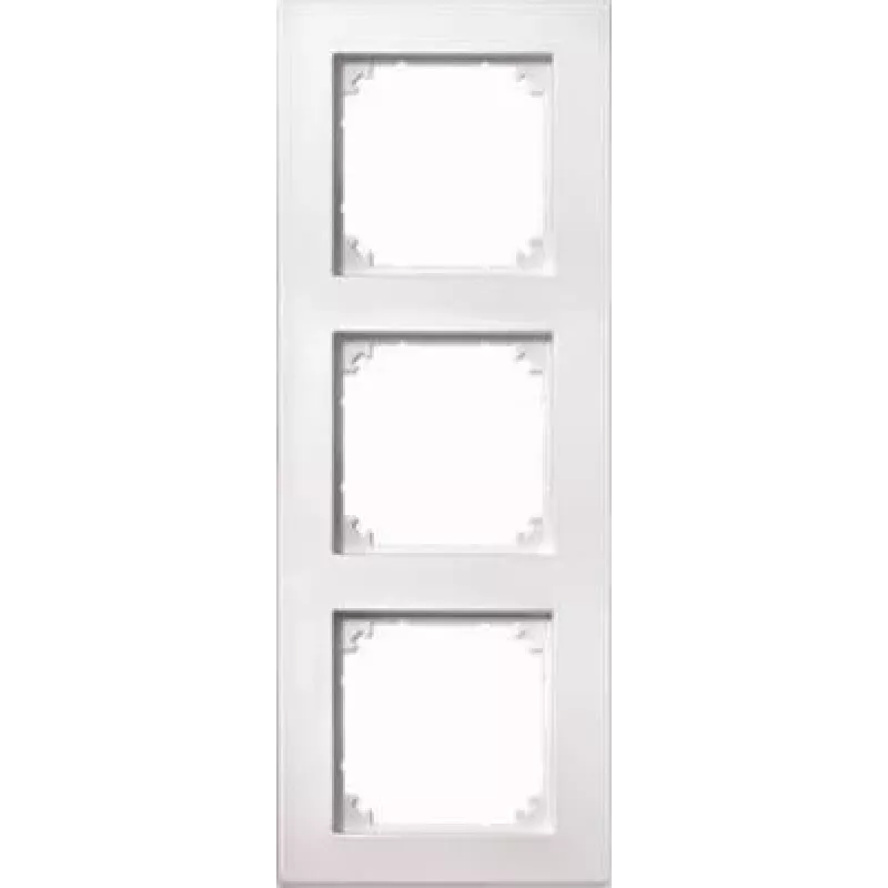 Merten System M Moldura de cobertura tripla, branco ativo brilhante, encastrar 488319