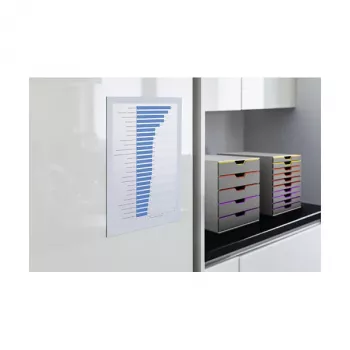 DURABLE DURAFRAME A4 Moldura informativa autoadesiva, prateado, pack de 2 487202