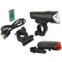 FISCHER Conjunto de iluminação LED para bicicleta 40/20/10 lux, aprovado StVZO, preto (85346)