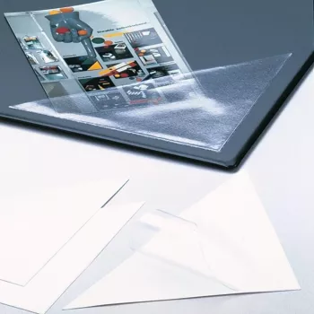 DURABLE CORNERFIX® Bolsas triangulares autoadesivas 75x75 mm, transparente, 100 unid. 828119