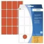 HERMA Etiquetas permanentes vermelho 25 x 40 mm 512 etiquetas (32 folhas x 16) 2452