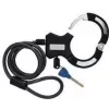 FISCHER Fecho de cabo com suporte de quadro, 1200 mm, fecho de chave tipo algemas, preto 50745