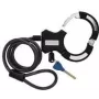 FISCHER Fecho de cabo com suporte de quadro, 1200 mm, fecho de chave tipo algemas, preto 50745