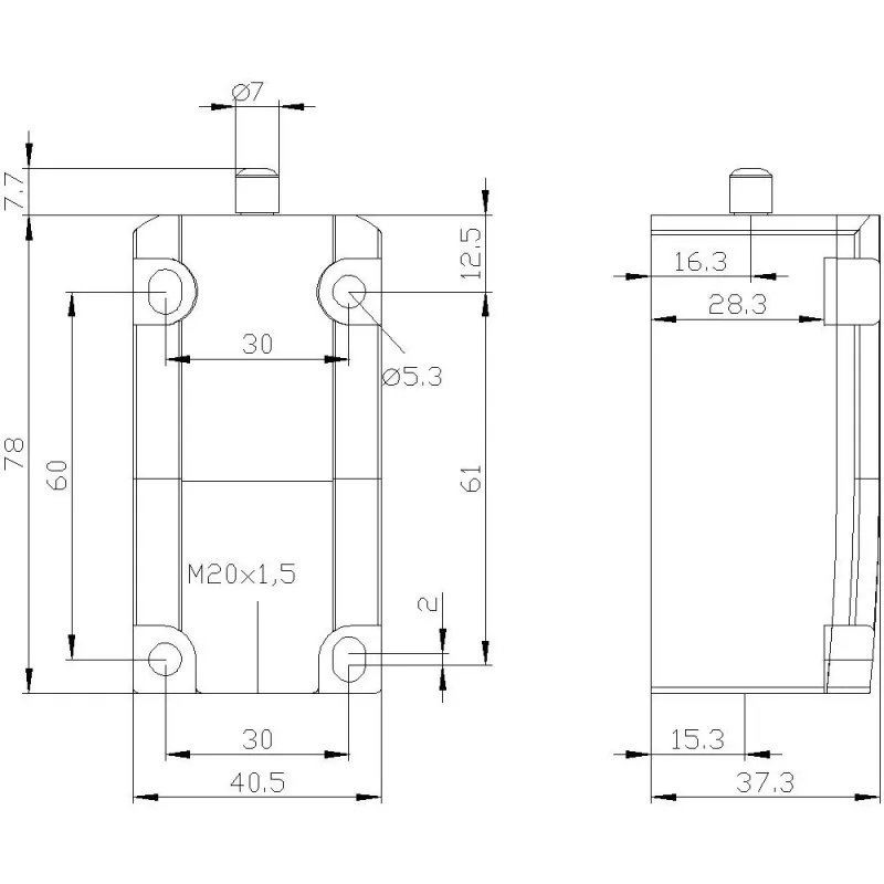SIEMENS SIRIUS 3SE5 Interruptor de base para interruptor de posição 3SE5112-0, caixa metálica, 1NO+1NC comutação rápida, IP66/IP67, entrada de cabo M20 3SE51120LA00