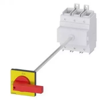 Siemens 3LD2418-0TK13 Interruptor principal e de emergência de 3 polos, 250 A, vermelho/amarelo