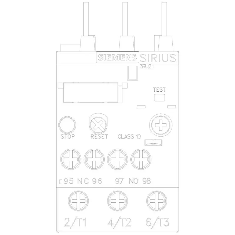 SIEMENS Relé de sobrecarga 11-16 A, classe 10, S0, 3 polos, 1NO+1NC, terminais de parafuso, 3RU2126-4AB0