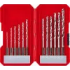 Conjunto de brocas helicoidais HSS para metal kwb 108810, 12 peças, compatível com buchas de aperto rápido e de coroa dentada