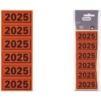 Etiquetas de índice autocolantes ELBA 2025 vermelhas 57 x 25 mm (120 etiquetas) para dossiers