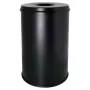 Balde de aço para resíduos HELIT H2515695 com cabeça de extinção de chamas, 30 L, preto, redondo, Ø335 x 470 mm