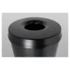Balde de aço para resíduos HELIT H2515695 com cabeça de extinção de chamas, 30 L, preto, redondo, Ø335 x 470 mm