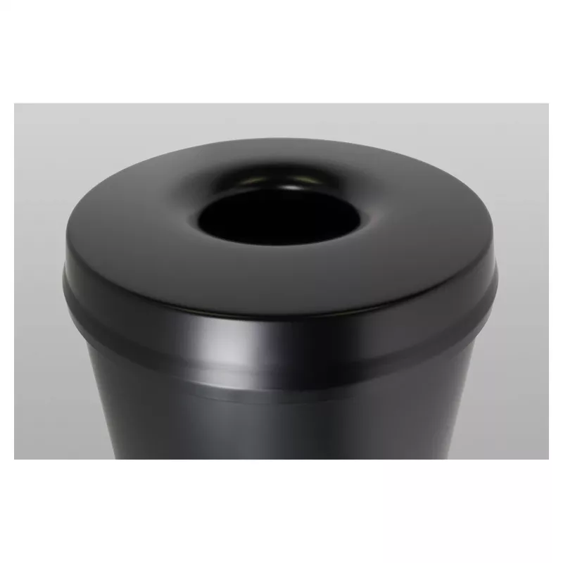 Balde de aço para resíduos HELIT H2515695 com cabeça de extinção de chamas, 30 L, preto, redondo, Ø335 x 470 mm