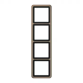Moldura de cobertura JUNG CD584GB 4 módulos, alumínio anodizado dourado-bronze, série CD 500