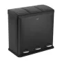 Separador de resíduos com pedal HELIT the separator, 3 x 20 L, plástico, fecho suave, antracite H2405295