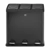Separador de resíduos com pedal HELIT the separator, 3 x 20 L, plástico, fecho suave, antracite H2405295