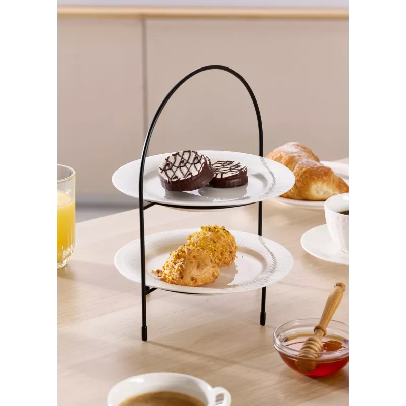 Ritzenhoff & Breker TJÄNA prato de bolo de 2 níveis, metal preto, 220x170x280 mm 221367